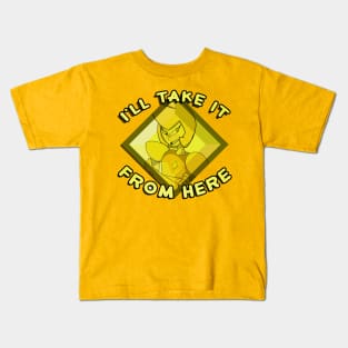 Yellow Diamond in Diamond Kids T-Shirt